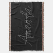 Modern Personalisiert mit Name Monogram Decke (Vorderseite Vertikal)