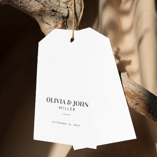Modern Personalisiert mit Name Wedding Monogram Geschenkanhänger