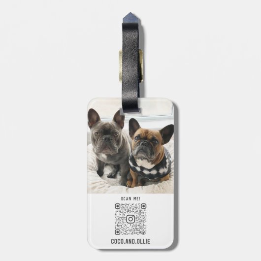 Modern Personalisierte Giveaway Winner Coco & Olli Gepäckanhänger (Rückseite vertikal)