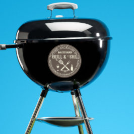 Modern personalisierte Pitmaster-Circle-Logos Runder Aufkleber