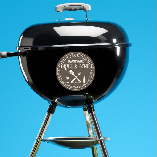 Modern personalisierte Pitmaster-Circle-Logos Runder Aufkleber