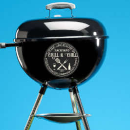 Modern personalisierte Pitmaster-Circle-Logos Runder Aufkleber