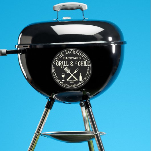 Modern personalisierte Pitmaster-Circle-Logos Runder Aufkleber