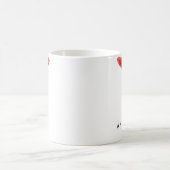 Modern personalisierte rote Lippenstift-Marke Kaffeetasse (Mittel)