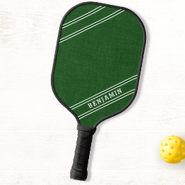 Modern Personalisierter Name für den grünen, weiße Pickleball Schläger