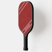 Modern Personalisierter Name in Red White Player Pickleball Schläger (Links)