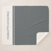 Modern Personalisierter Name Sherpadecke (Vorderseite (Horizontal))