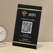 Modern Personalisierter QR-Code Wifi-Netzwerkkennw Sockelschild