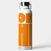 Modern Personalisierter Text OH HI Orange Color Trinkflasche (Rückseite)