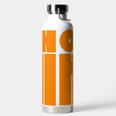 Modern Personalisierter Text OH HI Orange Color Trinkflasche (links)
