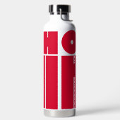 Modern Personalisierter Text OH HI Rosa Farbe Trinkflasche (links)