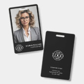Modern Personalisiertes Mitarbeiter-Foto-Firmenlog Ausweis (Vorder- & Rückseite)