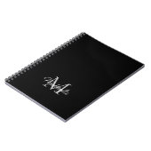 Modern Personalisiertes Monogram Name Notebook Notizblock (Linke Seite)