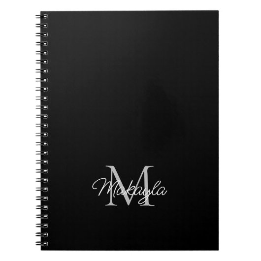Modern Personalisiertes Monogram Name Notebook Notizblock (Vorderseite)