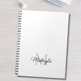 Modern Personalisiertes Monogram Name Notebook Notizblock