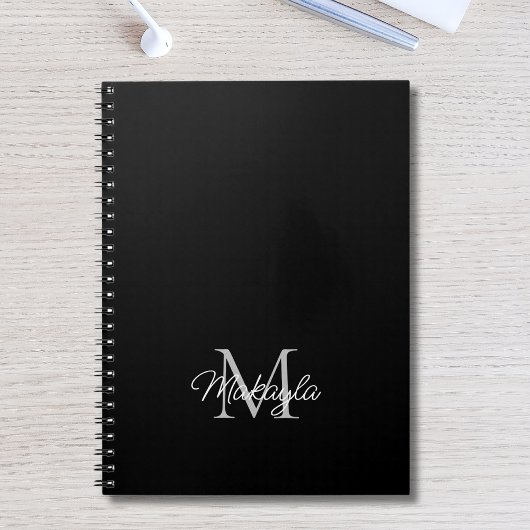 Modern Personalisiertes Monogram Name Notebook Notizblock