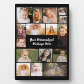 Modern Personalized 16 Photo Collage Fotoplatte (Vorderseite)