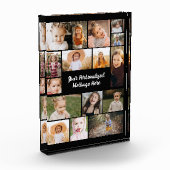 Modern Personalized 16 Photo Collage Photo Block (Links)