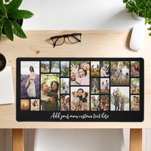 Modern Personalized 22 Photo Collage Schreibtischunterlage