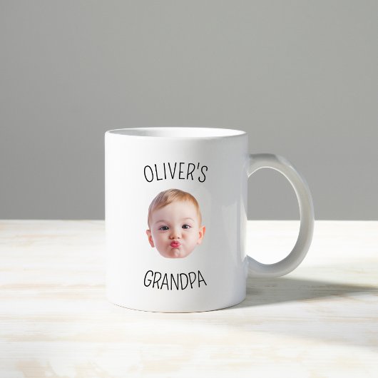 Modern Personalized Baby Photo Mug for Grandpa Kaffeetasse