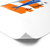 Modern Personalized Beach House Poster (Ecke)