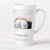 Modern Personalized Best Friends Forever 2 Photo Milchtasse (Rechts)