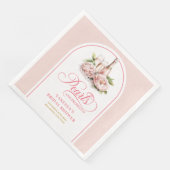 Modern Personalized Blush and Gold Bridal Napkins Serviette (Ecke)