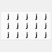 Modern Personalized Bold Monogram and Name Labels Etiketten (Blatt)