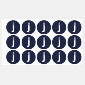 Modern Personalized Bold Monogram and Name Labels Etiketten (Blatt)