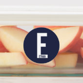 Modern Personalized Bold Monogram and Name Labels Etiketten (Befestigt)