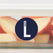 Modern Personalized Bold Monogram and Name Labels Etiketten (Befestigt)