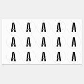 Modern Personalized Bold Monogram and Name Labels Etiketten (Blatt)
