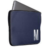Modern Personalized Bold Monogram and Name Laptopschutzhülle (Vorne Rechts)