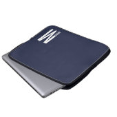 Modern Personalized Bold Monogram and Name Laptopschutzhülle (Vorne Knopf)