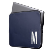 Modern Personalized Bold Monogram and Name Laptopschutzhülle (Vorderseite Links)