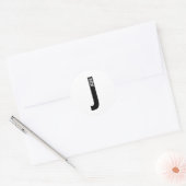Modern Personalized Bold Monogram and Name Runder Aufkleber (Umschlag)