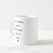 Modern Personalized Boyfriend Coffee Mug Kaffeetasse (Vorderseite Links)