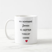 Modern Personalized Boyfriend Coffee Mug Kaffeetasse (Links)