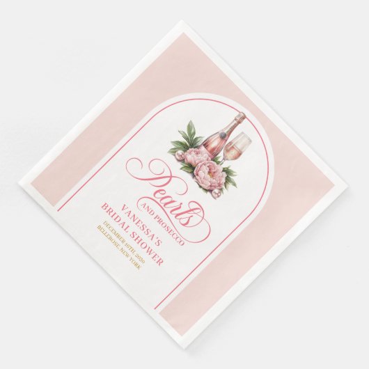 Modern Personalized Bridal Napkin Watercolor Serviette (Ecke)