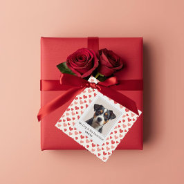 Modern Personalized Dog Valentine Favor Tags Geschenkanhänger