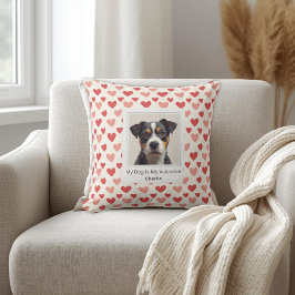 Modern Personalized Dog Valentine Pillow Kissen