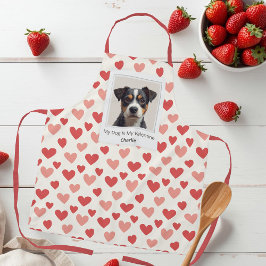Modern Personalized Dog Valentine Schürze