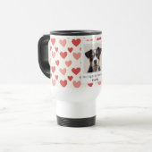 Modern Personalized Dog Valentine Travel Mug Reisebecher (Vorderseite Links)