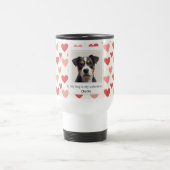 Modern Personalized Dog Valentine Travel Mug Reisebecher (Mittel)