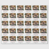 Modern Personalized Family Photo Christmas Geschenkpapier (Flach)