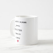 Modern Personalized Favorite Human Coffee Mug Kaffeetasse (Vorderseite Links)