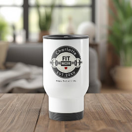Modern Personalized Fit Mom Tumbler Gift Reisebecher