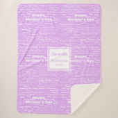 Modern Personalized Gift for Her Typography Text Sherpadecke (Vorderseite)