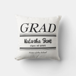 Modern Personalized grad school Graduation Kissen