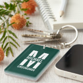 Modern Personalized Groomsmen Monogram and Name Schlüsselanhänger (Vorderseite rechts)